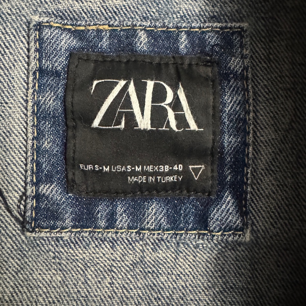 Zara Blue Denim Studded Vest - Picture 3 of 3